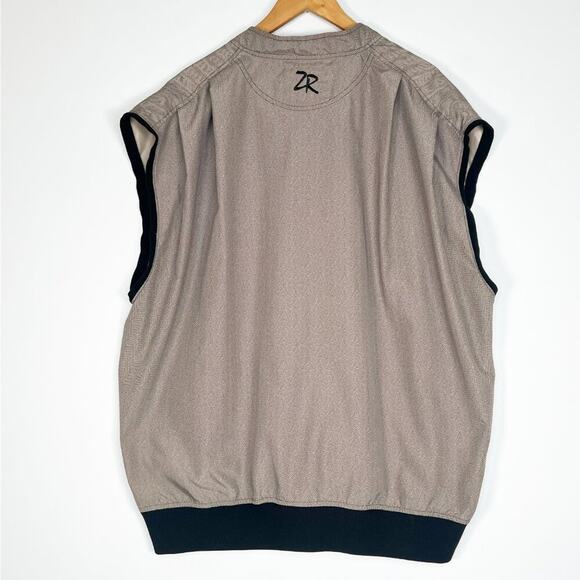 Zero Restriction Golf Outerwear Chevron Pullover Vest Shirt Beige Tan Black - Picture 7 of 12
